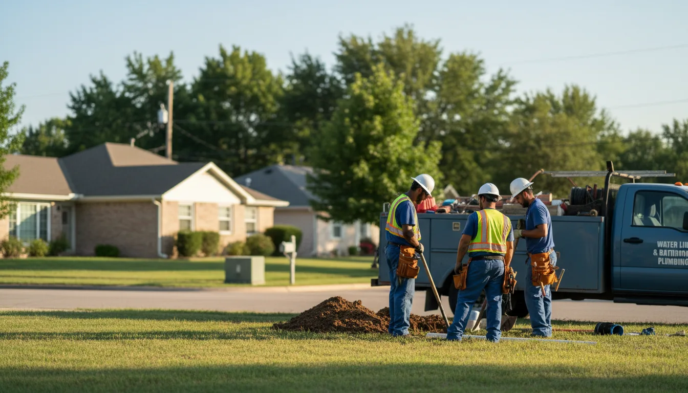 Residential water line and bathroom plumbing service in Middlefield, MA
